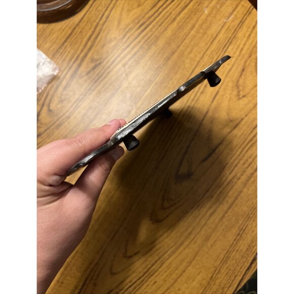 Tile Trivet Hot Pad Tea Kettle Teapot Shape w/ Kangaroo Mosaic Style Cast Iron - Picture 3 of 8